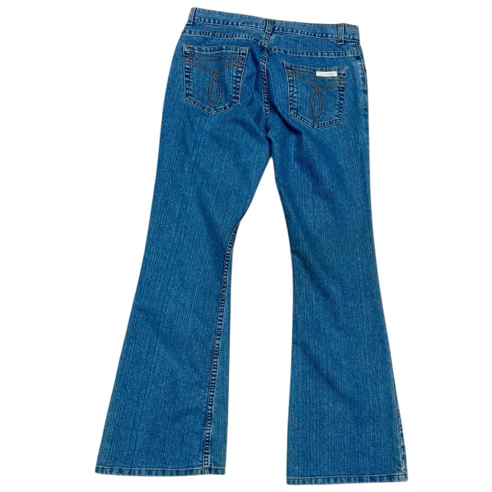 Vintage Y2K Calvin Klein Jeans Light Wash Low Rise Flare Denim Size 9 Fits a 26 - Picture 5 of 12